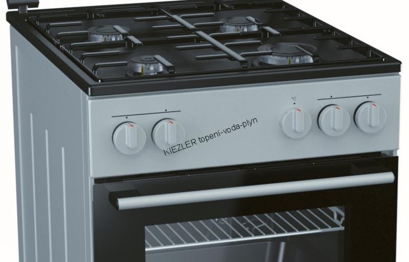 Plynový sporák Mora P 2252 AS na zemní plyn-stříbrný