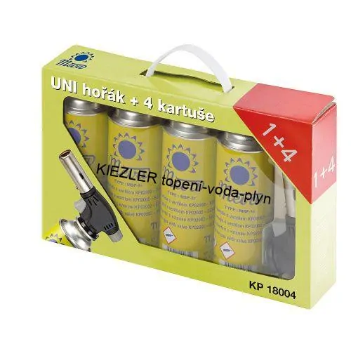 Uni hořák 1kW 360st.+4kartuše