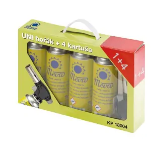 Uni hořák 1kW 360st.+4kartuše