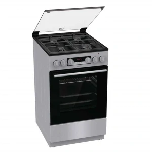 Kombinovaný sporák Mora K 8668 BS na zemní plyn-stříb